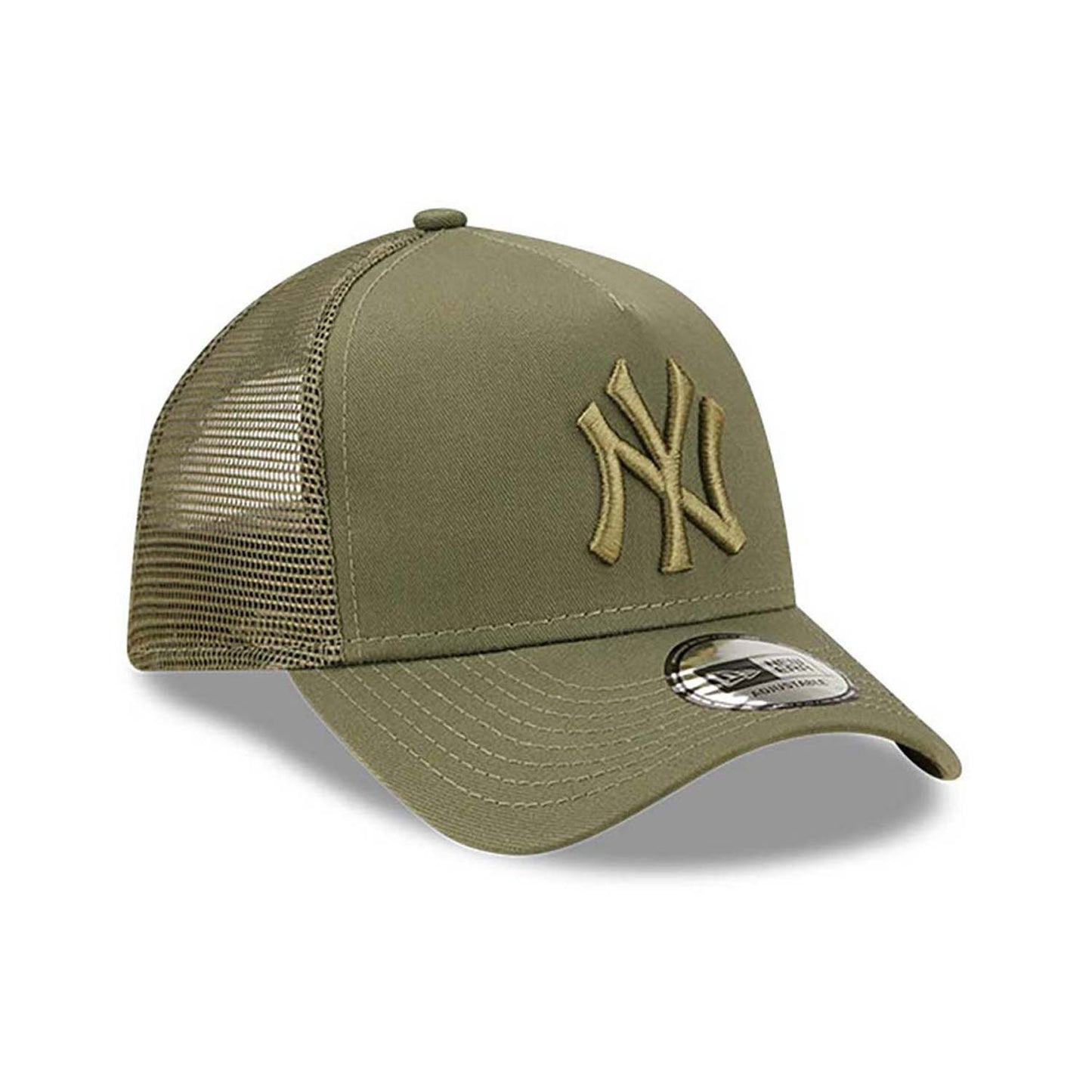 New Era MLB New York Yankees Youth Tonal Mesh Green A-Frame Trucker Cap Green