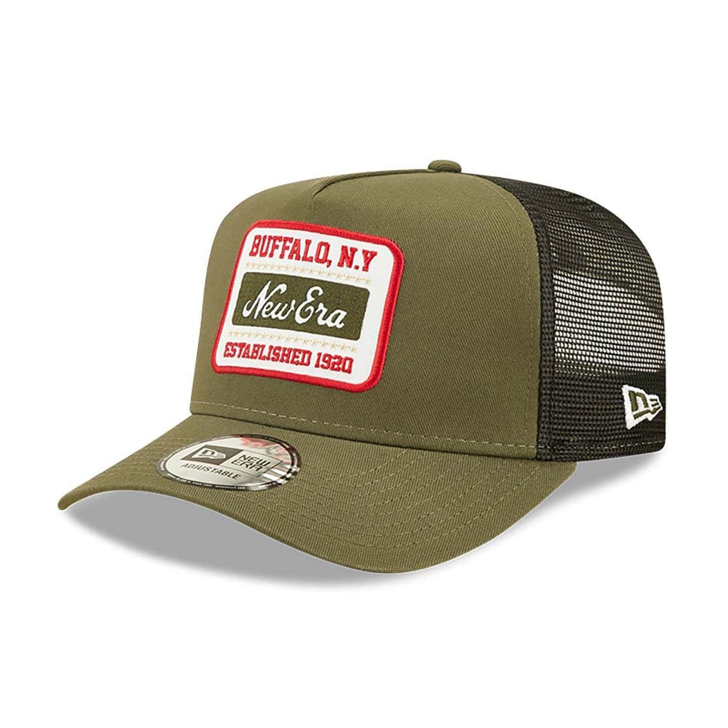 New Era State Patch Green A-Frame Trucker Cap Green