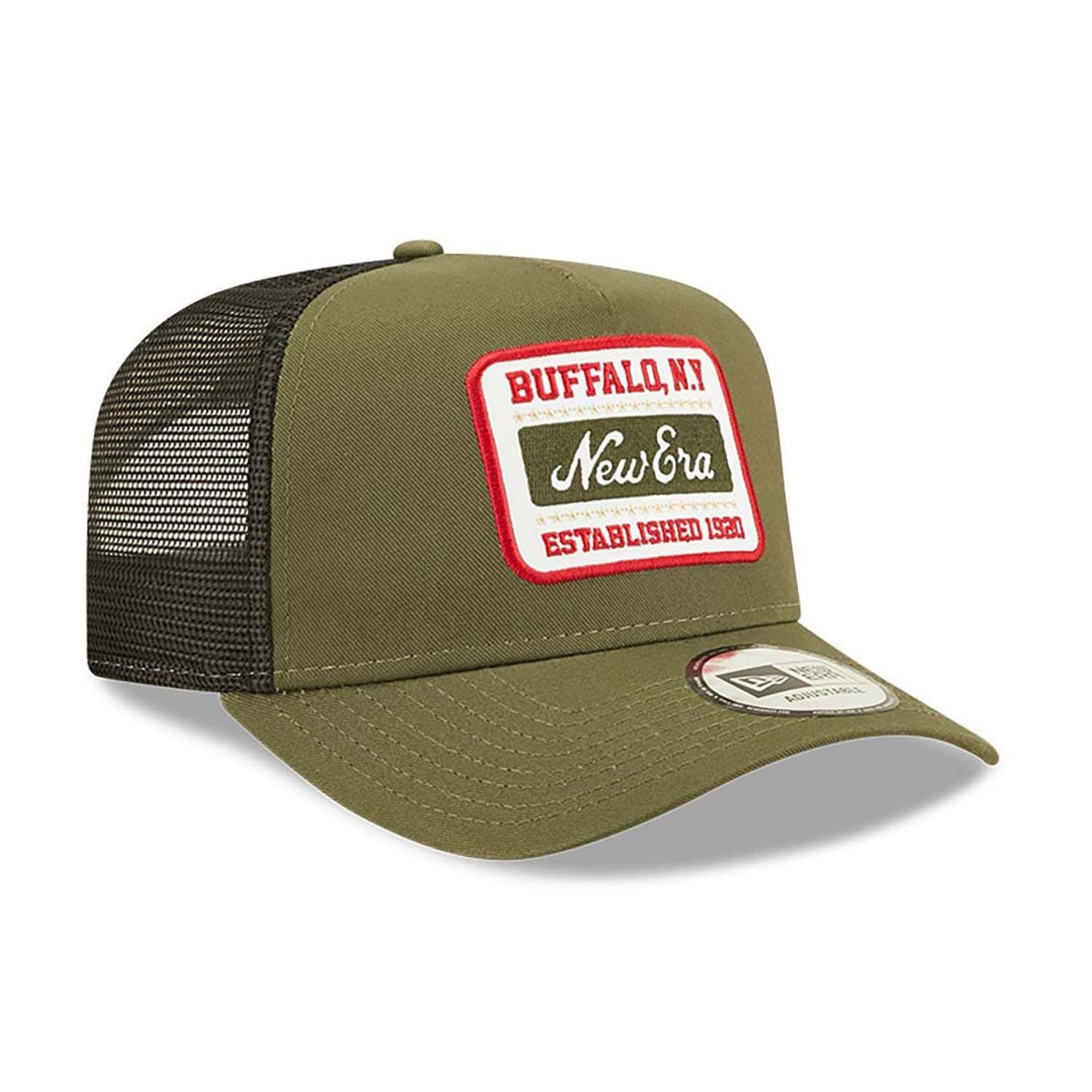 New Era State Patch Green A-Frame Trucker Cap Green