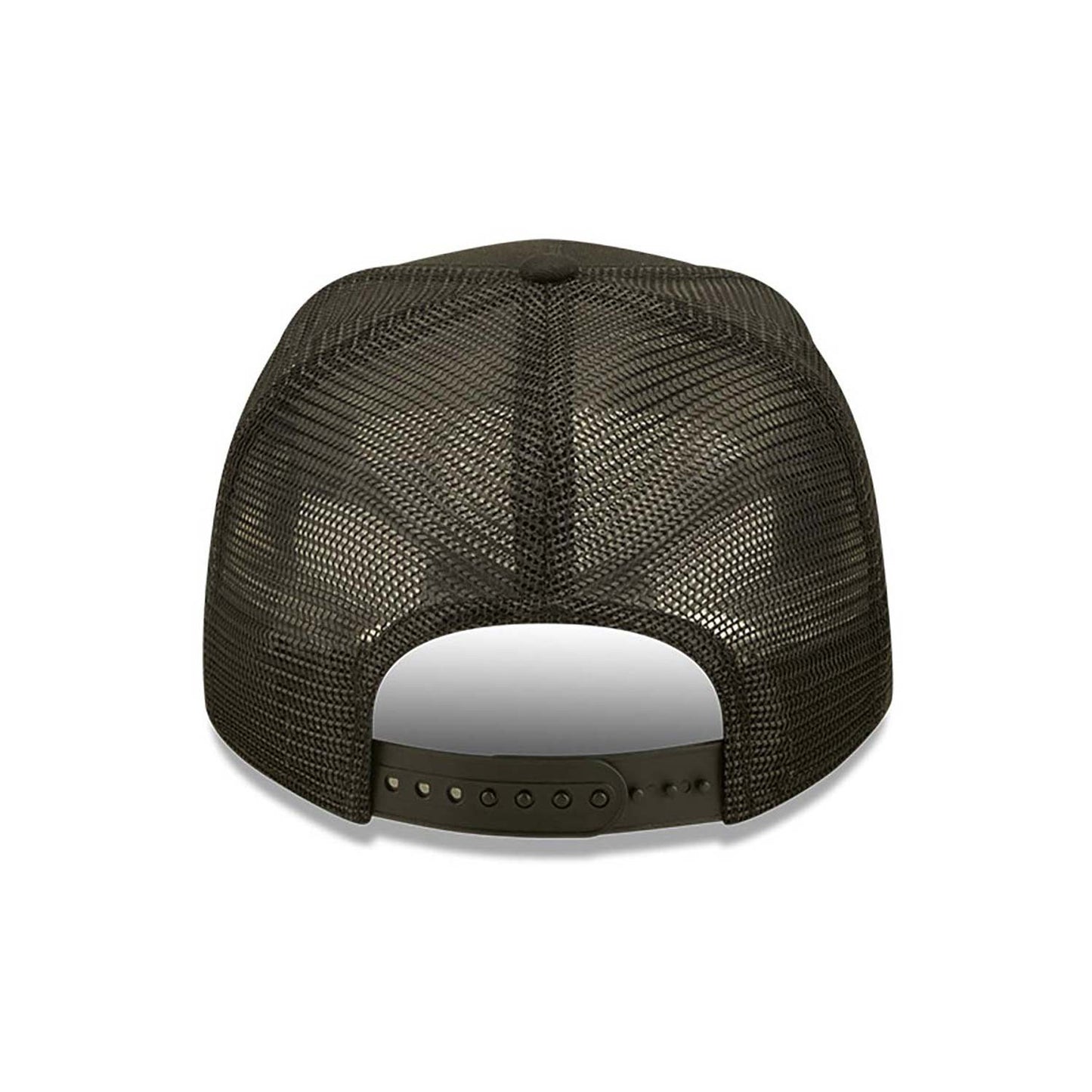 New Era State Patch Black A-Frame Trucker Cap Black