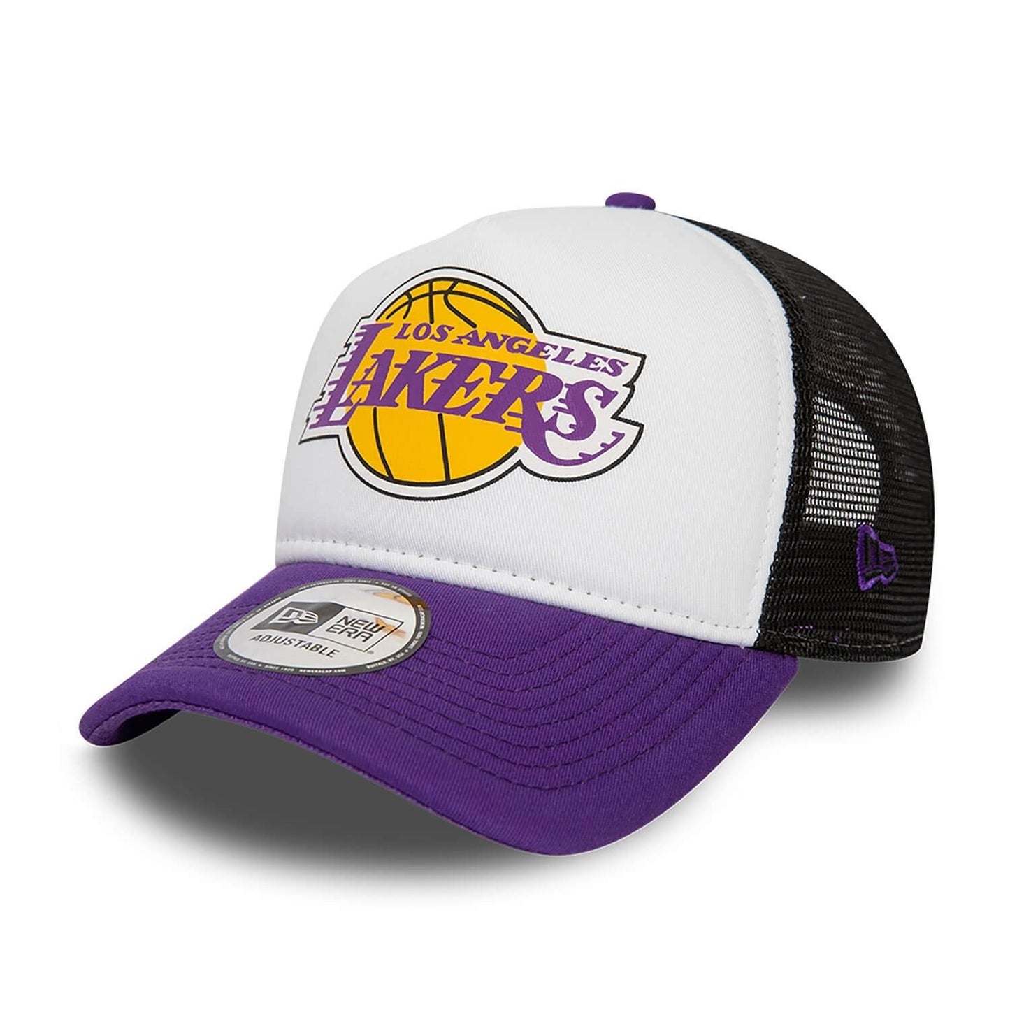 New Era NBA La Lakers Team Color Block White A-Frame Trucker Cap White