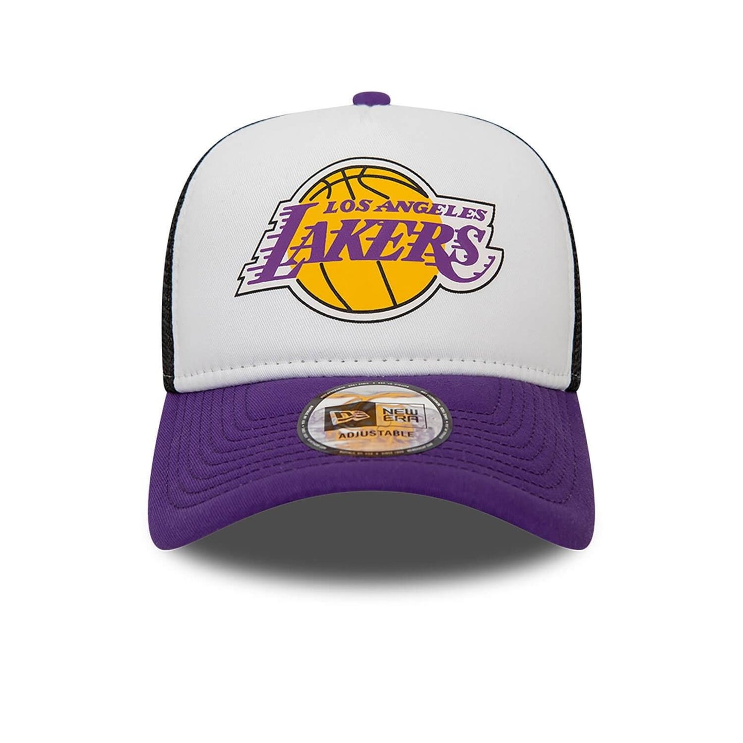 New Era NBA La Lakers Team Color Block White A-Frame Trucker Cap White