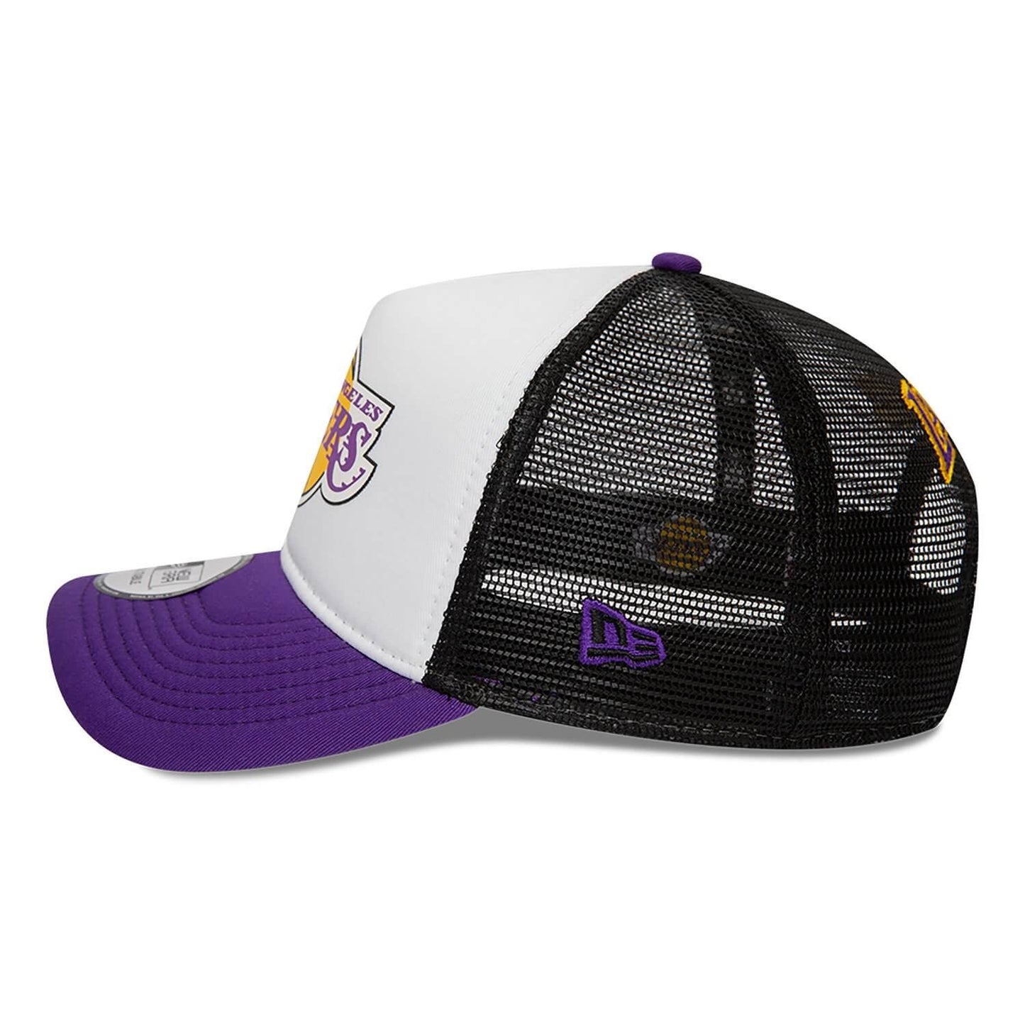 New Era NBA La Lakers Team Color Block White A-Frame Trucker Cap White