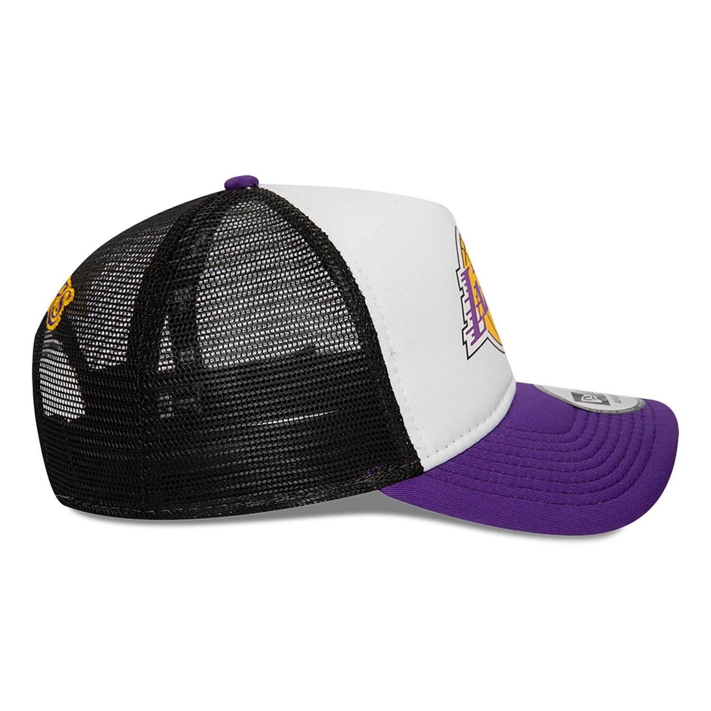 New Era NBA La Lakers Team Color Block White A-Frame Trucker Cap White