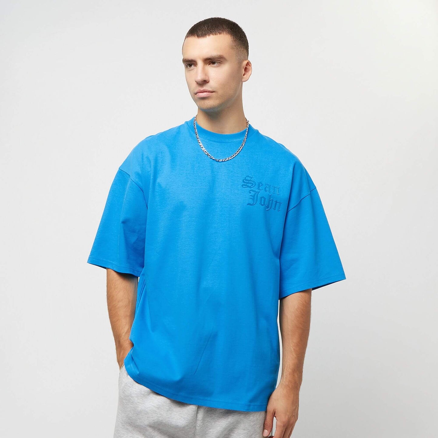 Sean John SJ Old English Logo Yacht Club Tee blue