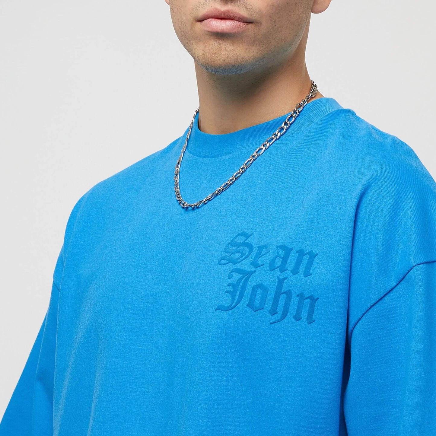 Sean John SJ Old English Logo Yacht Club Tee blue