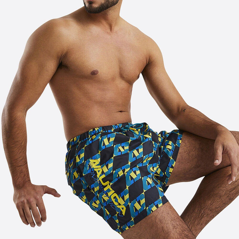 Plavecké šortky Nautica Competition Port Davy 4'' Swim Short vzorované