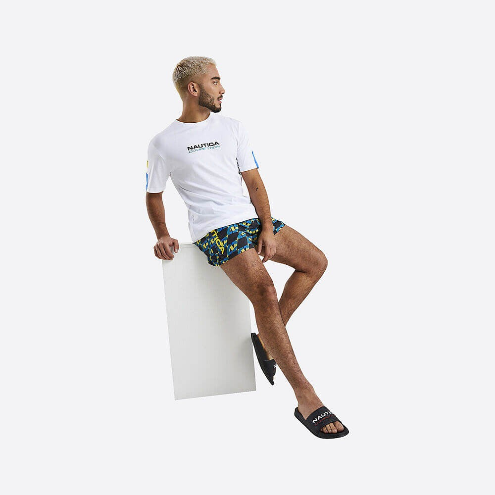 Plavecké šortky Nautica Competition Port Davy 4'' Swim Short vzorované