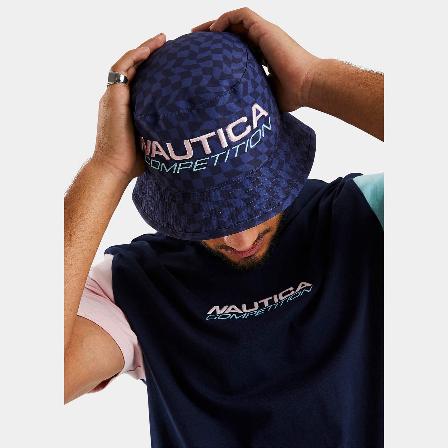 Nautica Competition Dales Reversible Bucket Hat Navy/Aqua