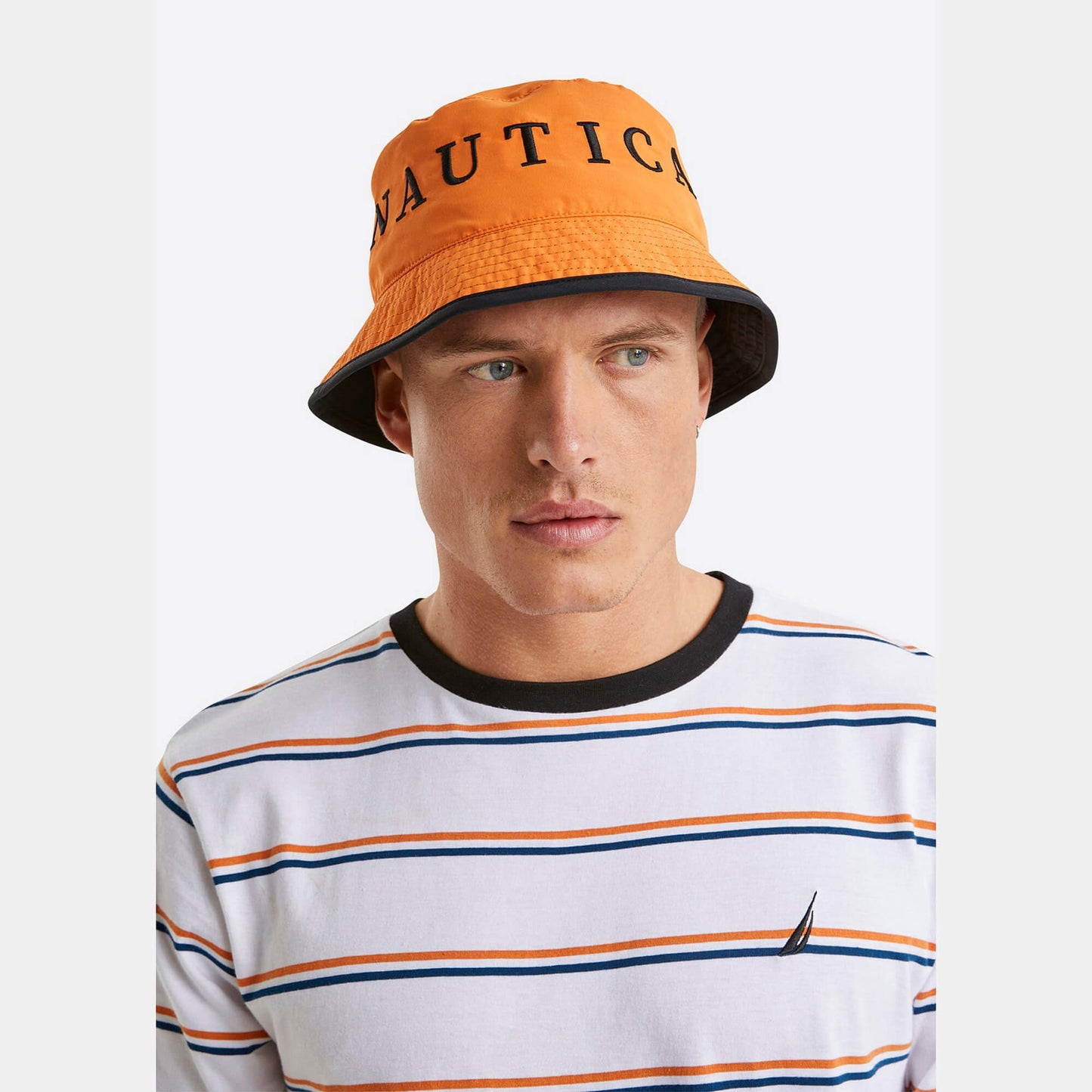 Nautica Aral Reversible Bucket Hat Black/Orange