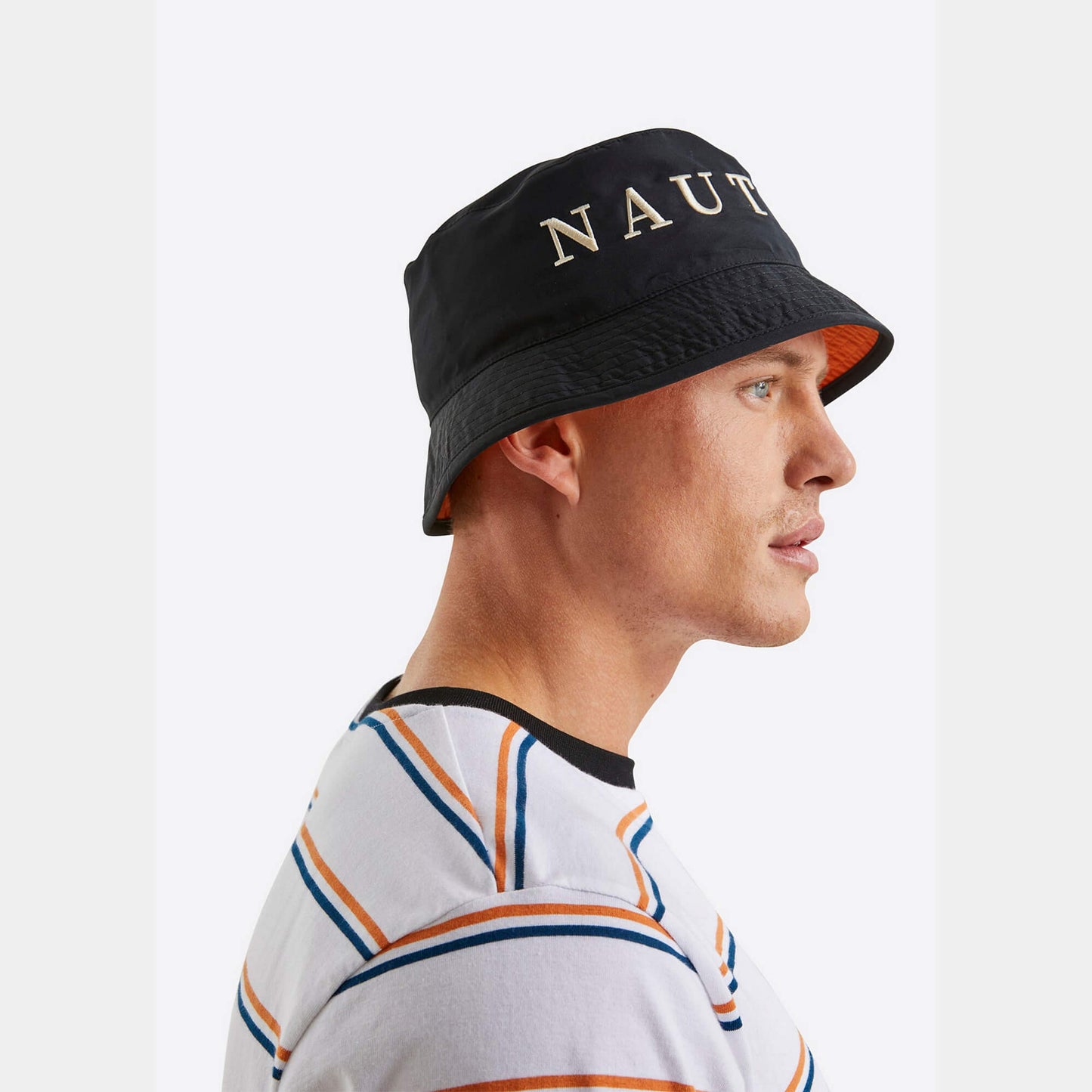 Nautica Aral Reversible Bucket Hat Black/Orange