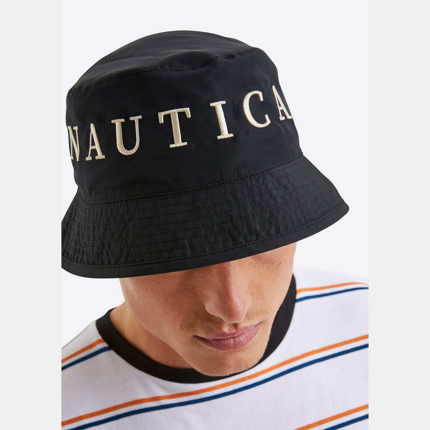 Nautica Aral Reversible Bucket Hat Black/Orange