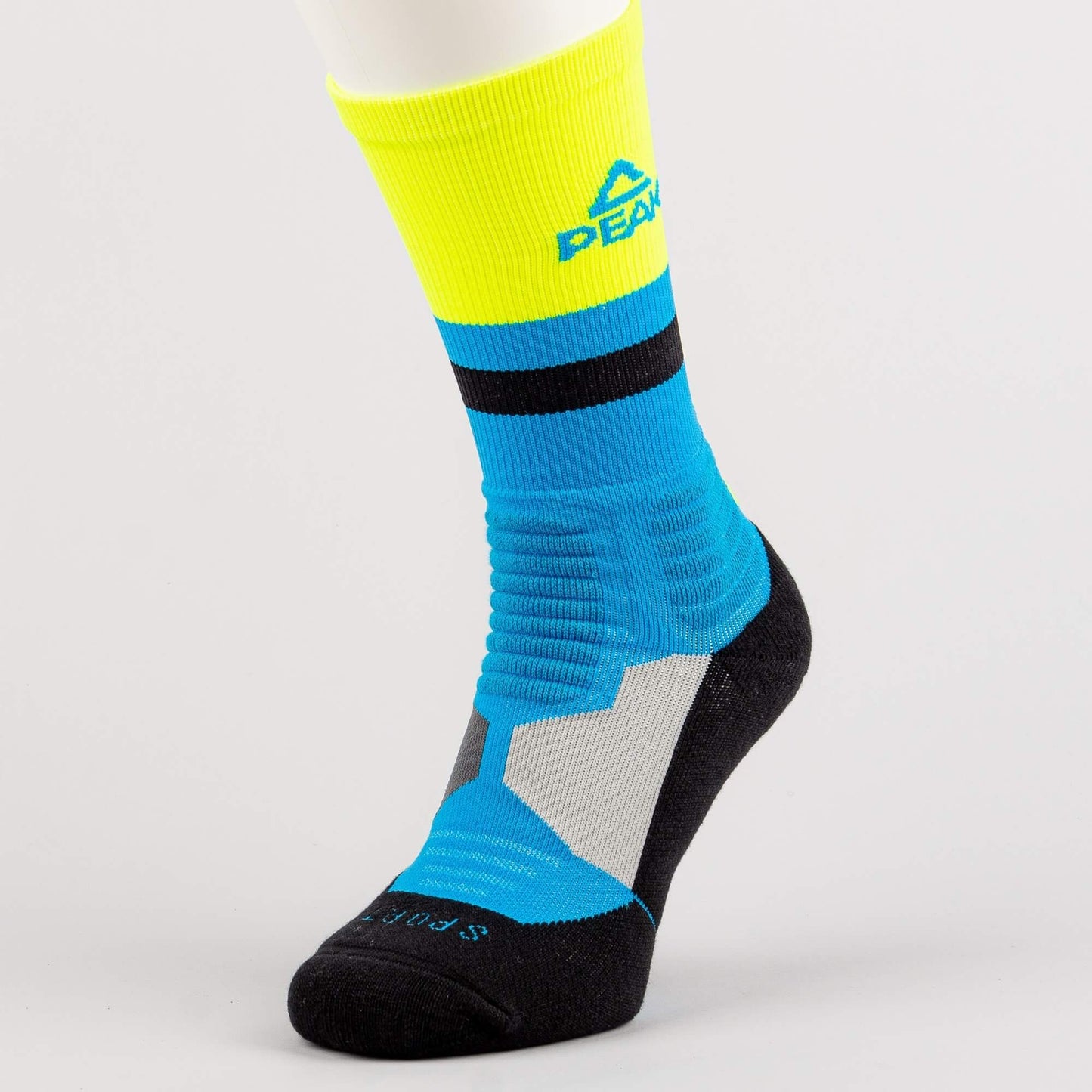 Basketbalové ponožky Peak Basketball Socks modré/žlté/čierne