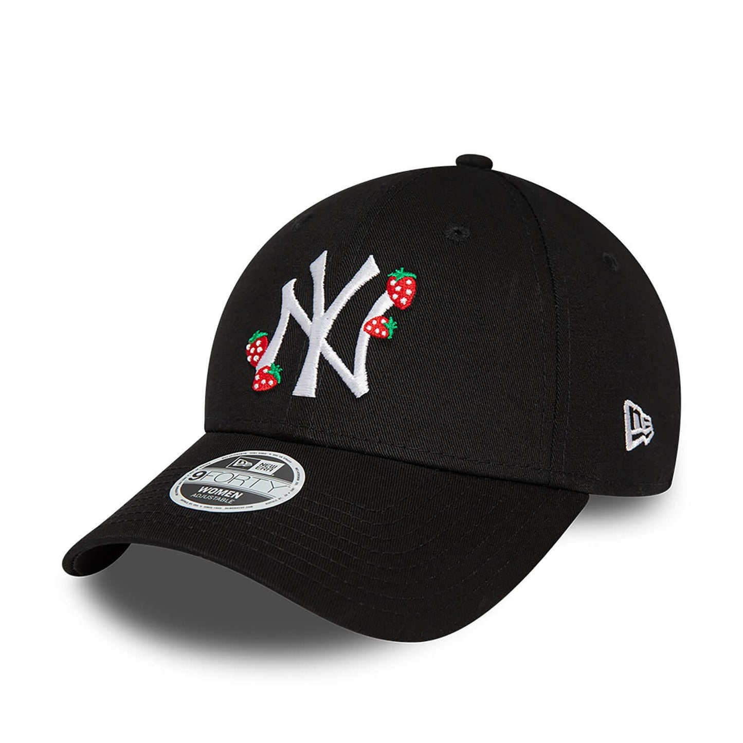 New Era MLB New York Yankees Womens Strawberry Black 9FORTY Adjustable Cap