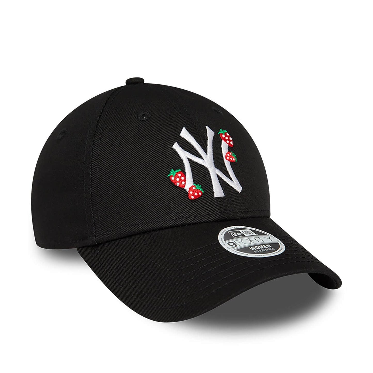 New Era MLB New York Yankees Womens Strawberry Black 9FORTY Adjustable Cap