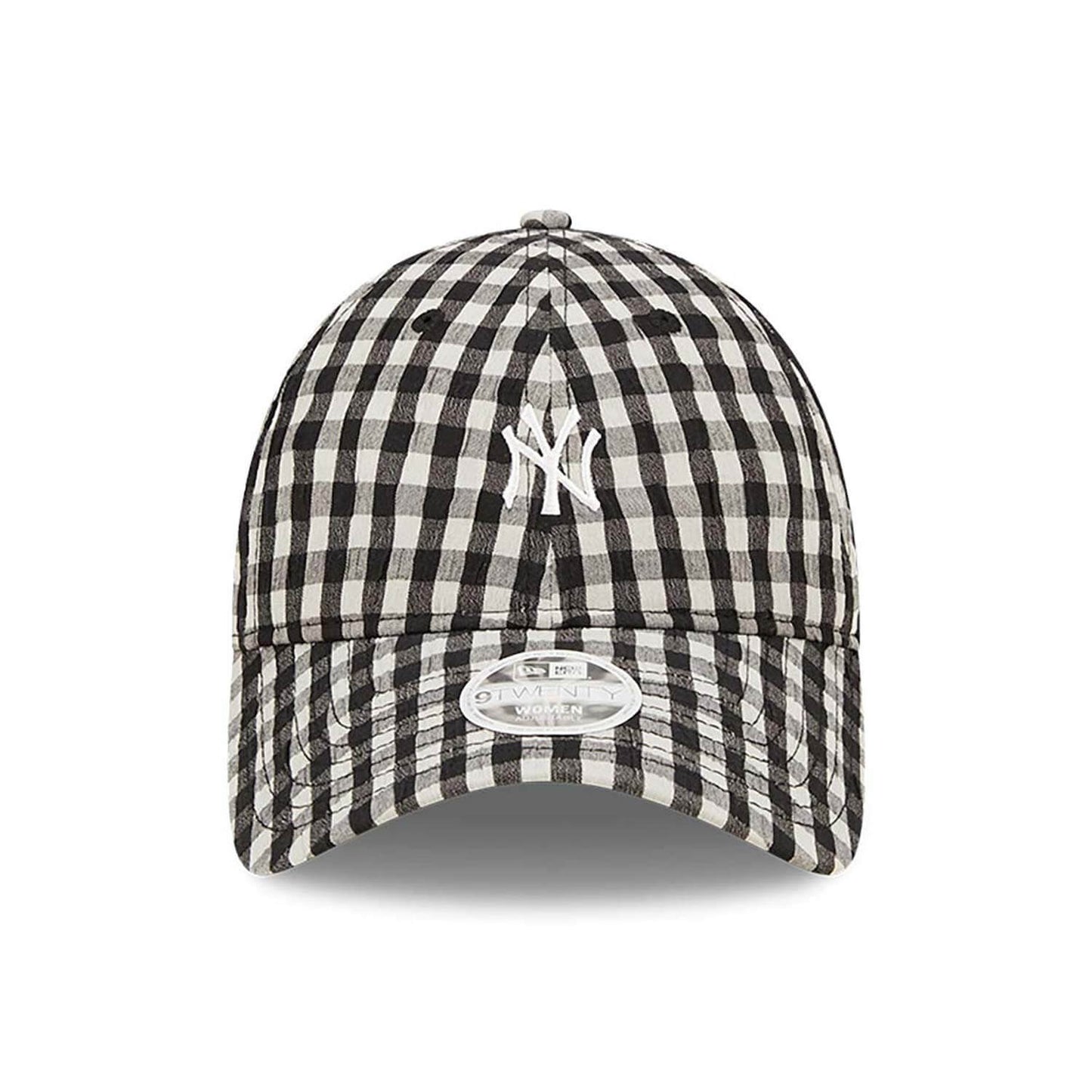 New Era MLB New York Yankees Womens Gingham Black 9TWENTY Adjustable Cap