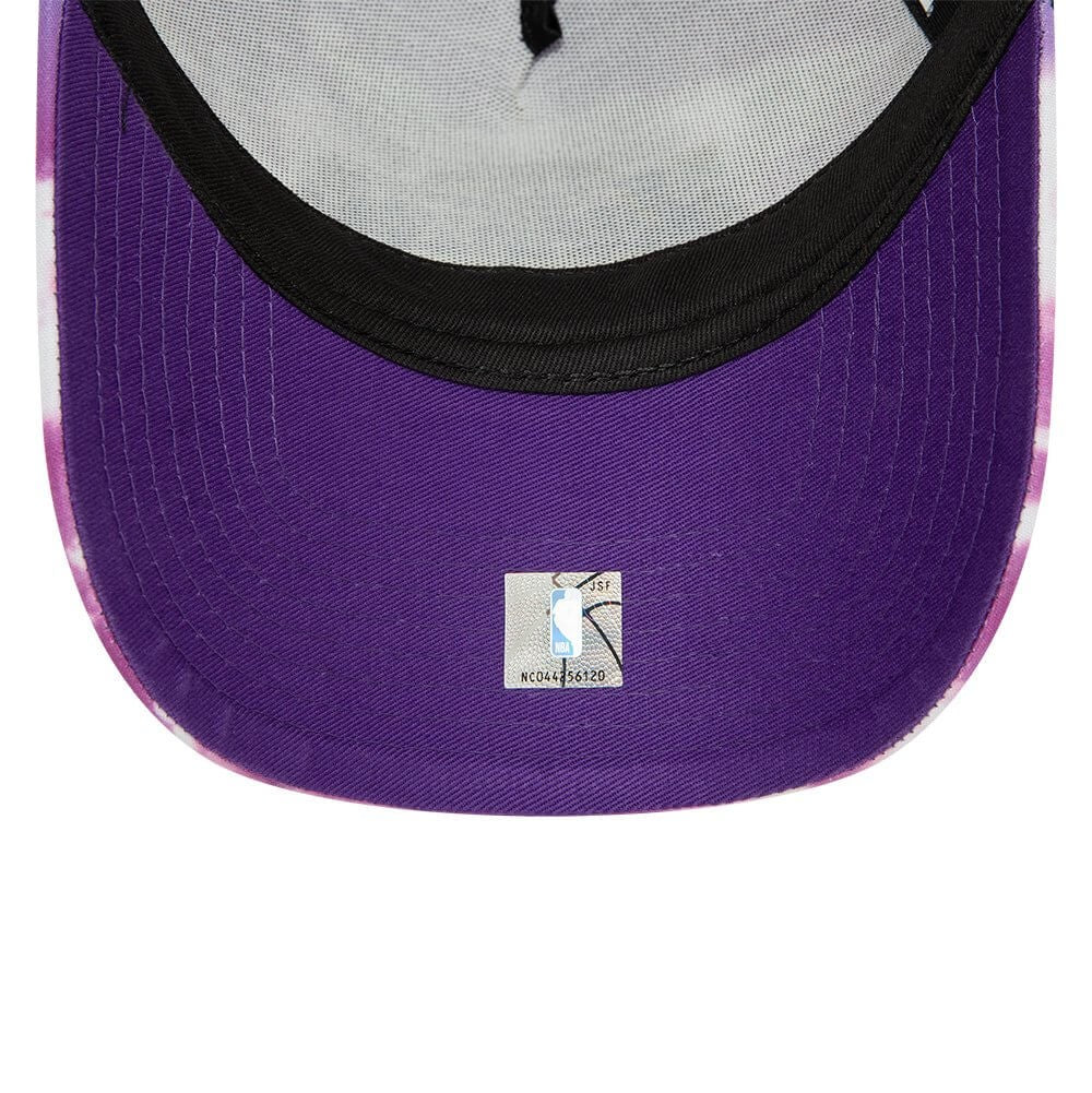 New Era NBA LA Lakers Cloud All Over Print Purple A-Frame Trucker Cap