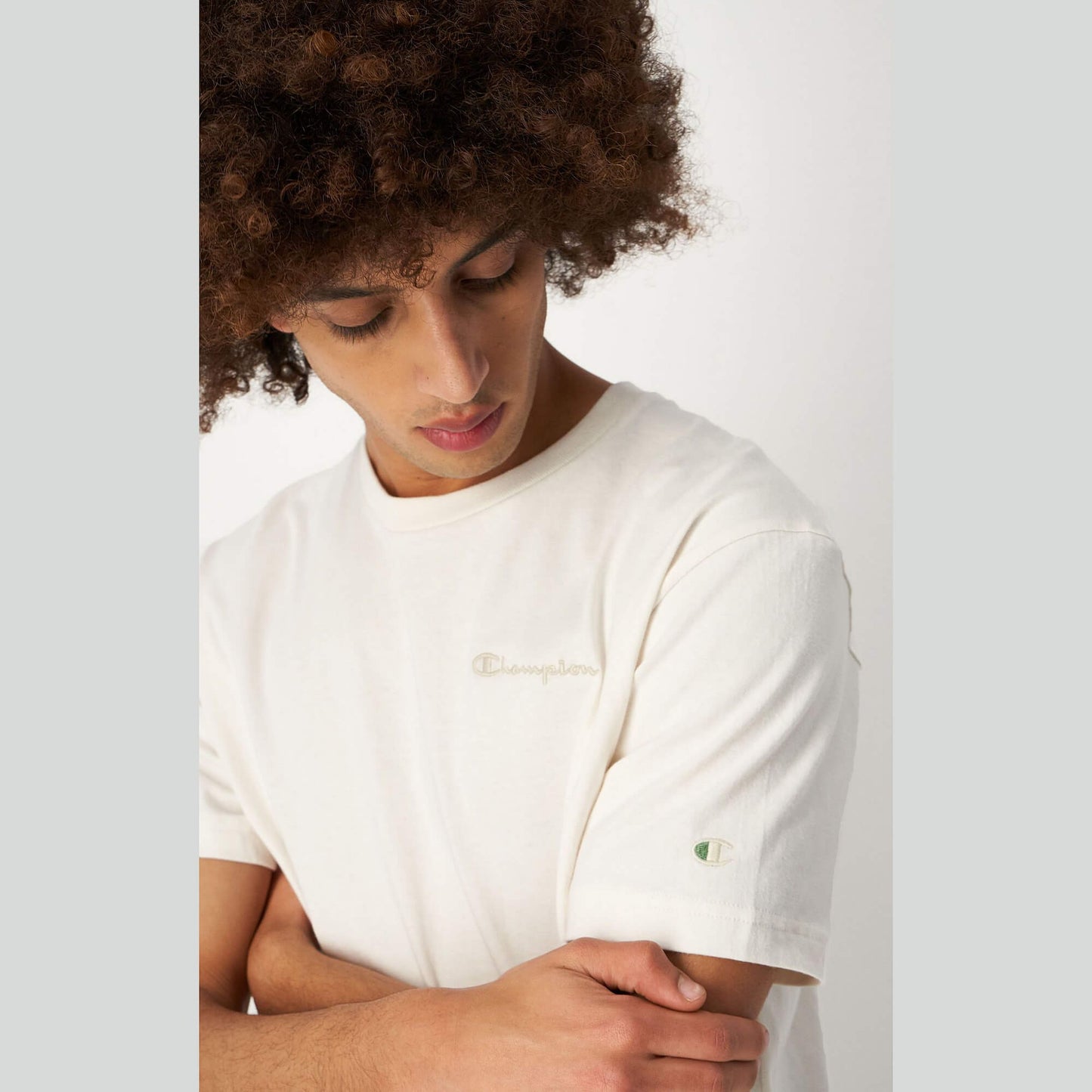 Champion eco future Knitted crewneck t-shirt - cream