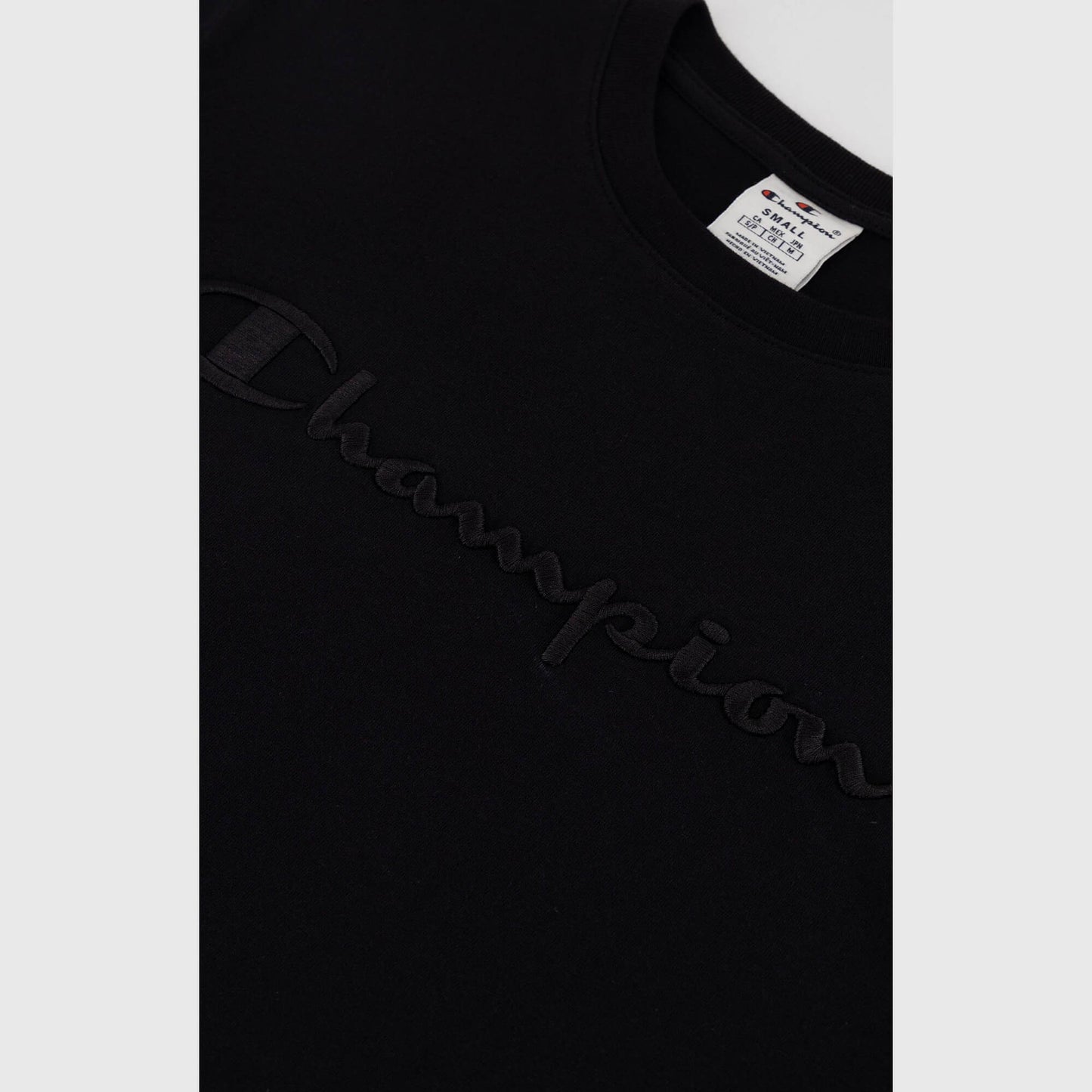 Champion Knitted Logo Crewneck T-Shirt Black