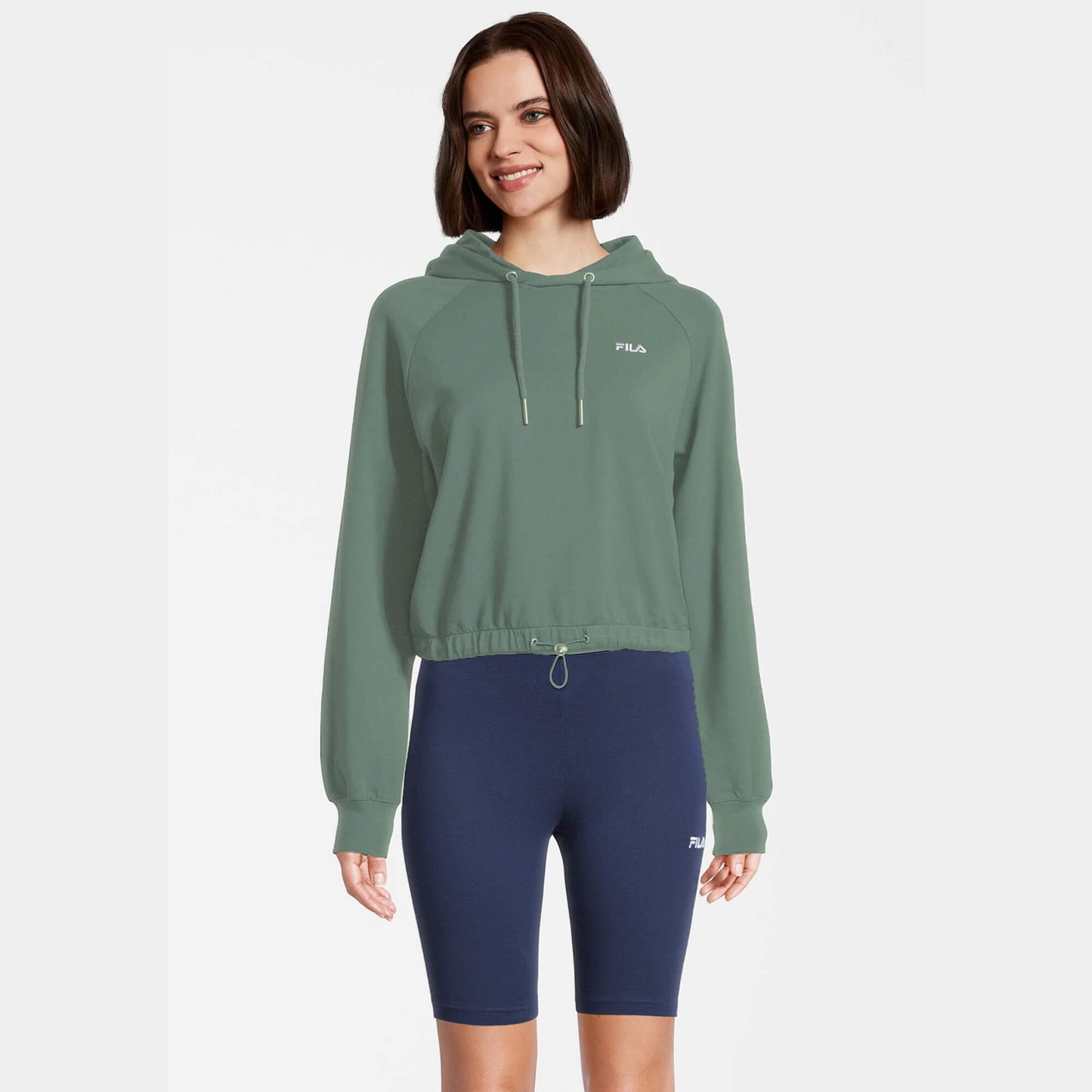 Fila BAALBERGE cropped hoody Silt Green