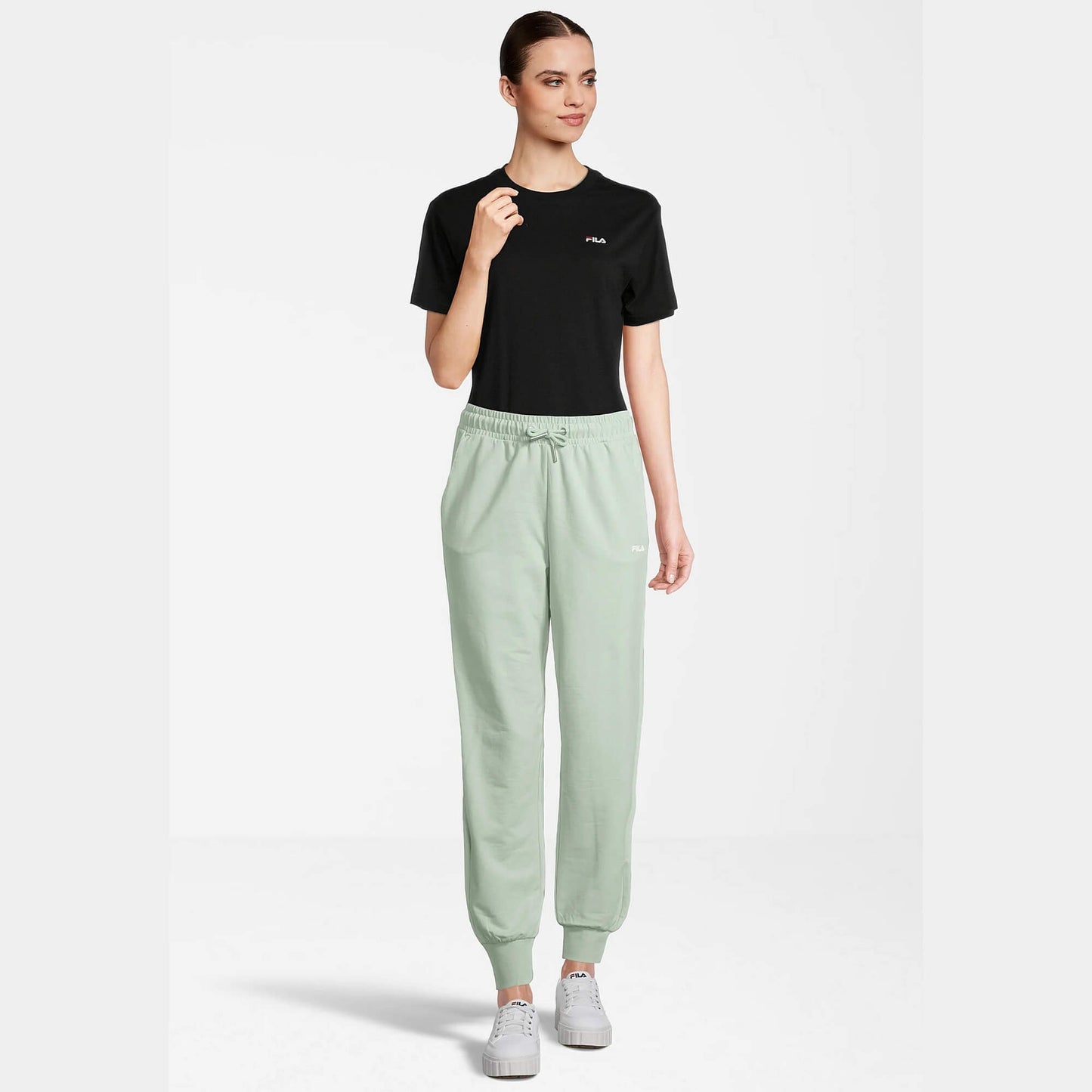 Dámske tepláky Fila BALIMO high waist sweatpants zelené