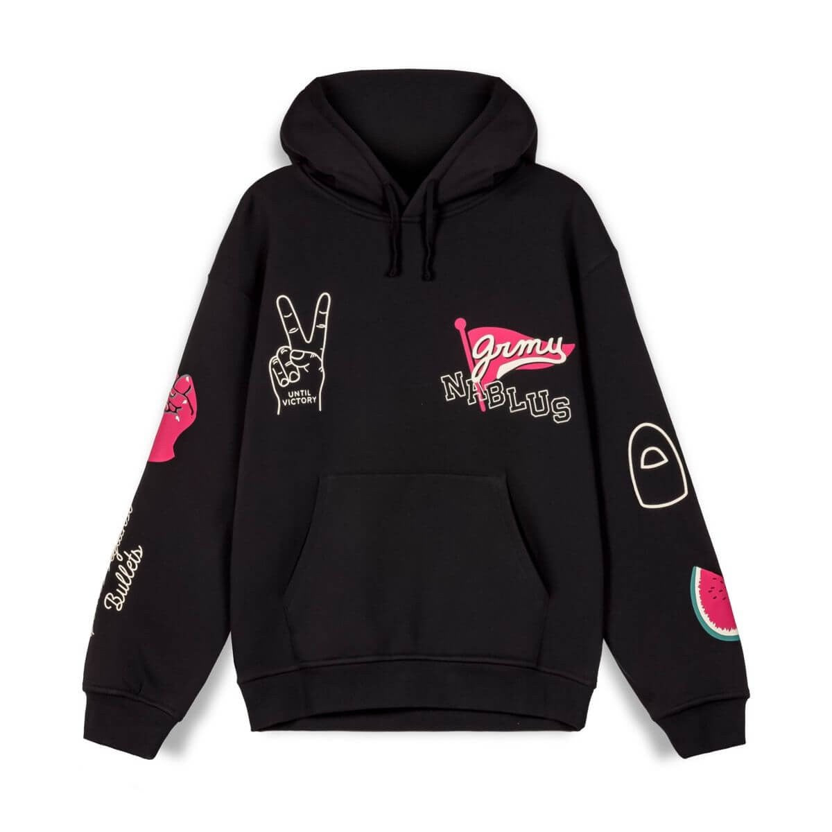 Mikina s kapucňou GRMY Grimey Wear Nablus Vintage Hoodie čierna