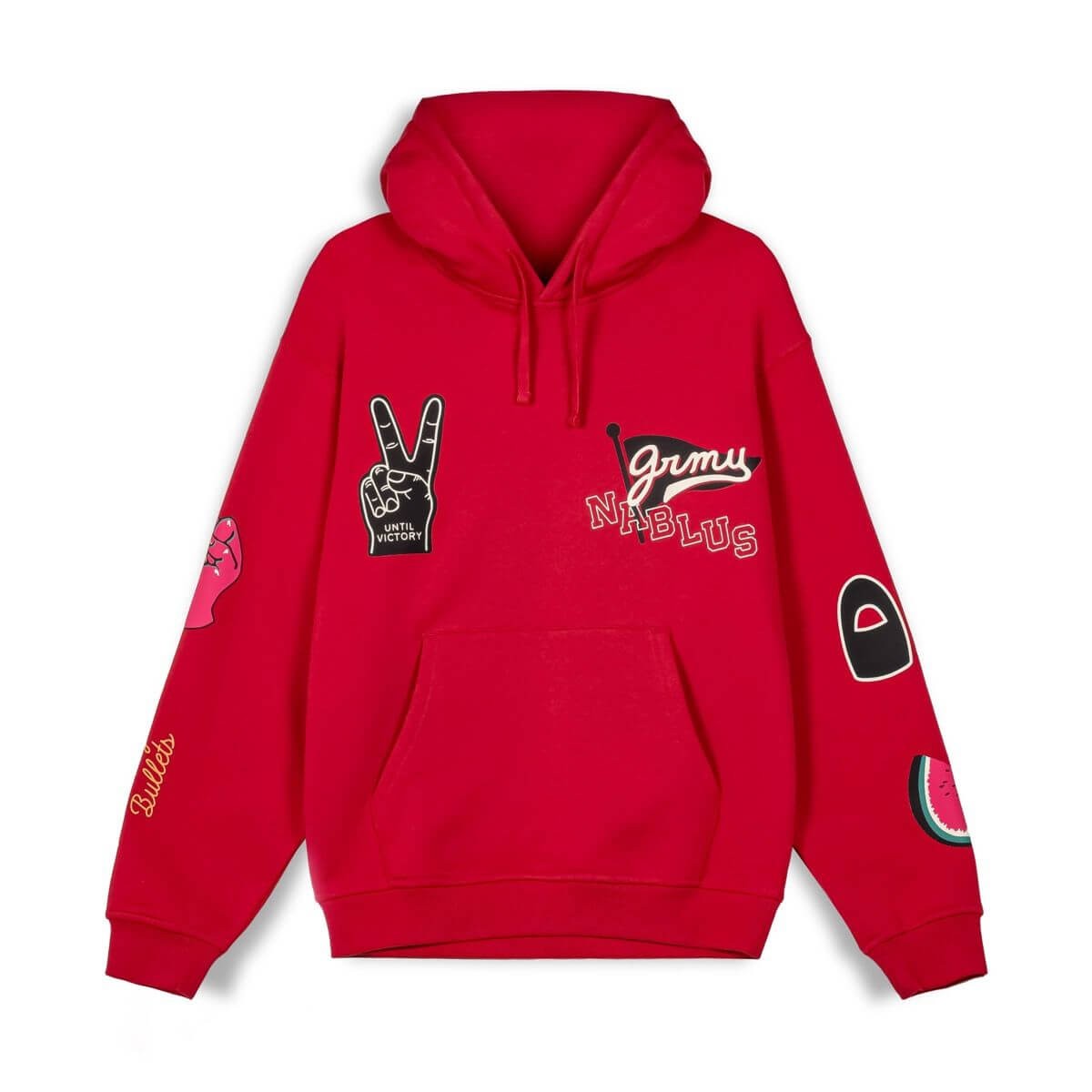 Grimey Wear Nablus Vintage Hoodie Dark Red