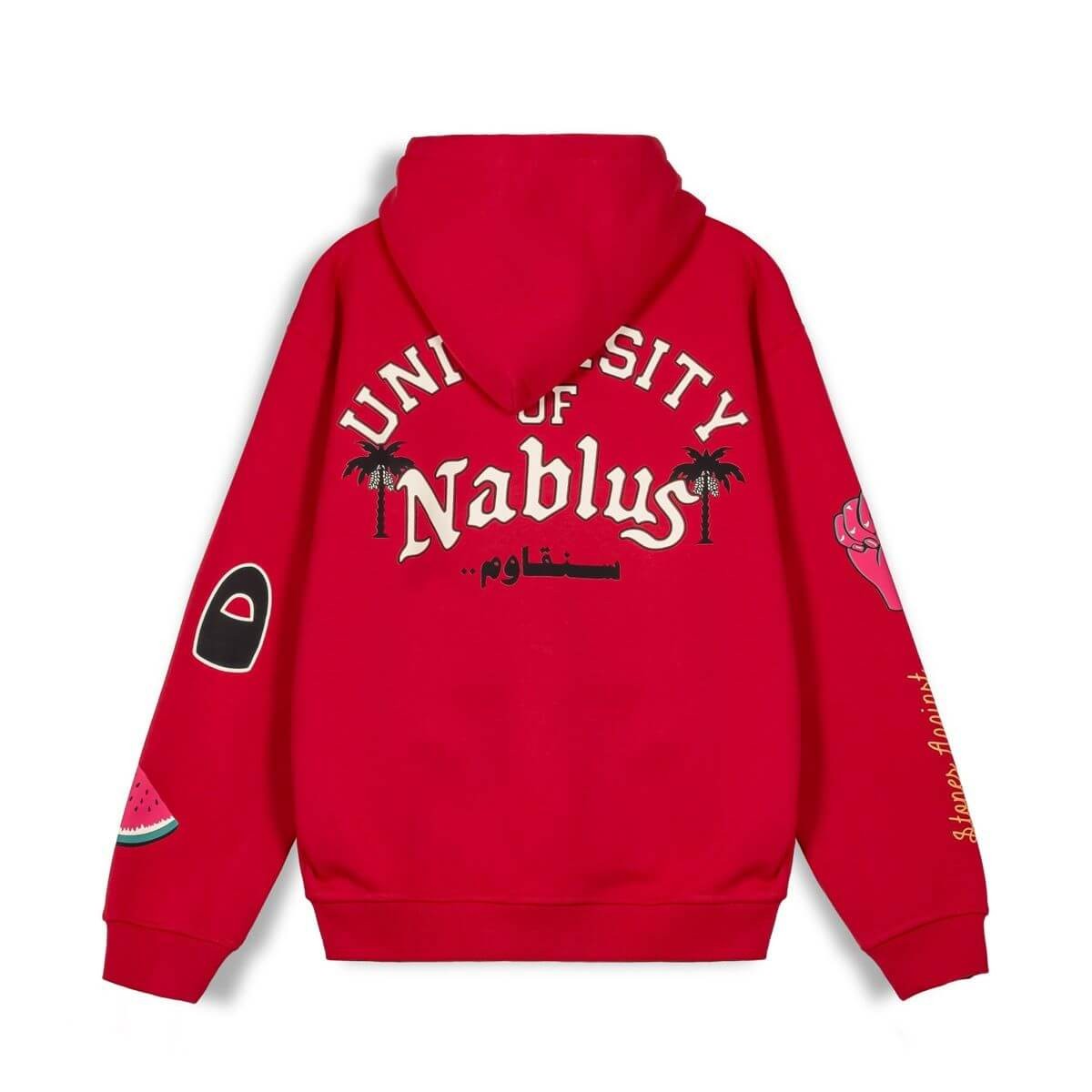 Grimey Wear Nablus Vintage Hoodie Dark Red