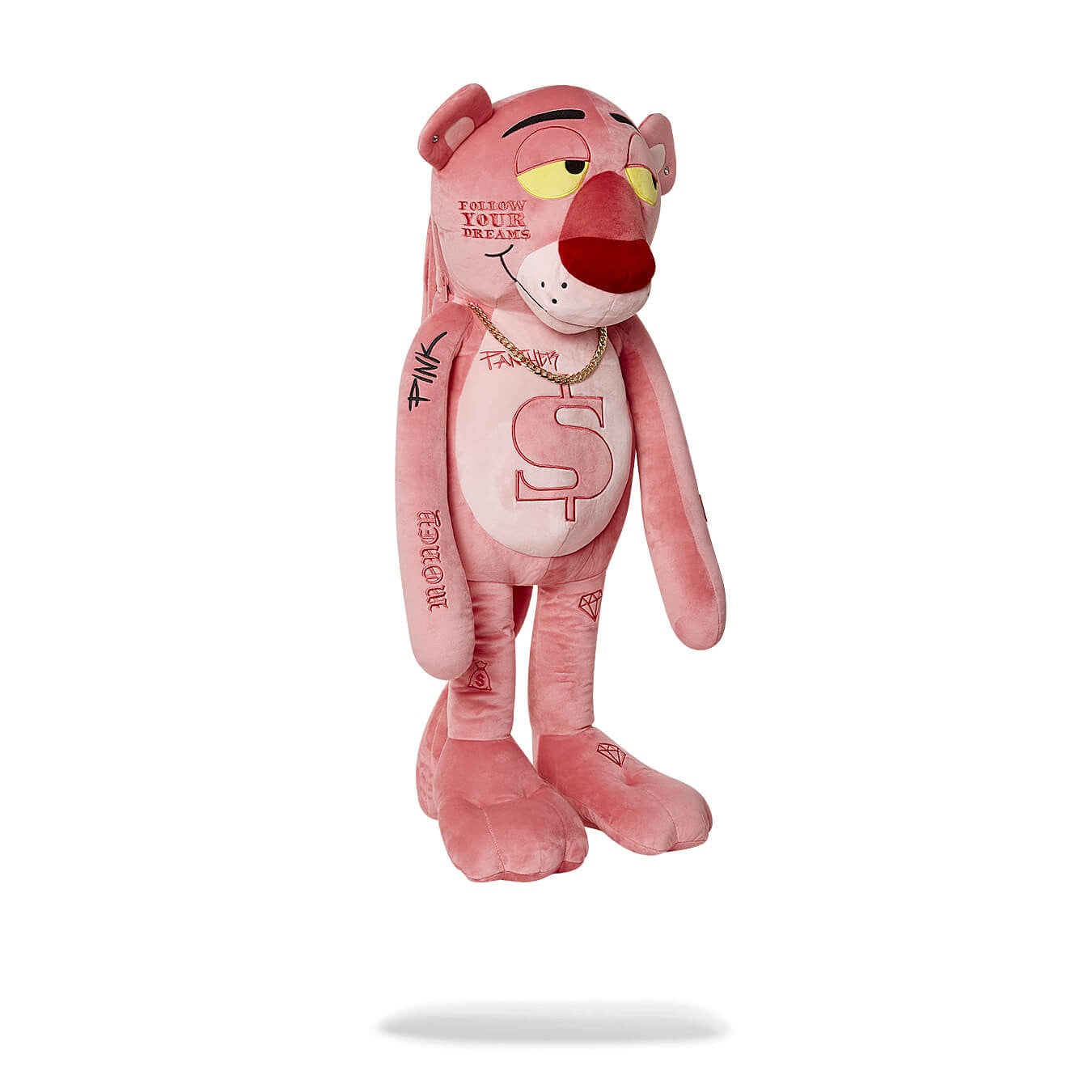 Sprayground Pink Panther Up To No Good Teddy (Money)Bear Backpack Pink