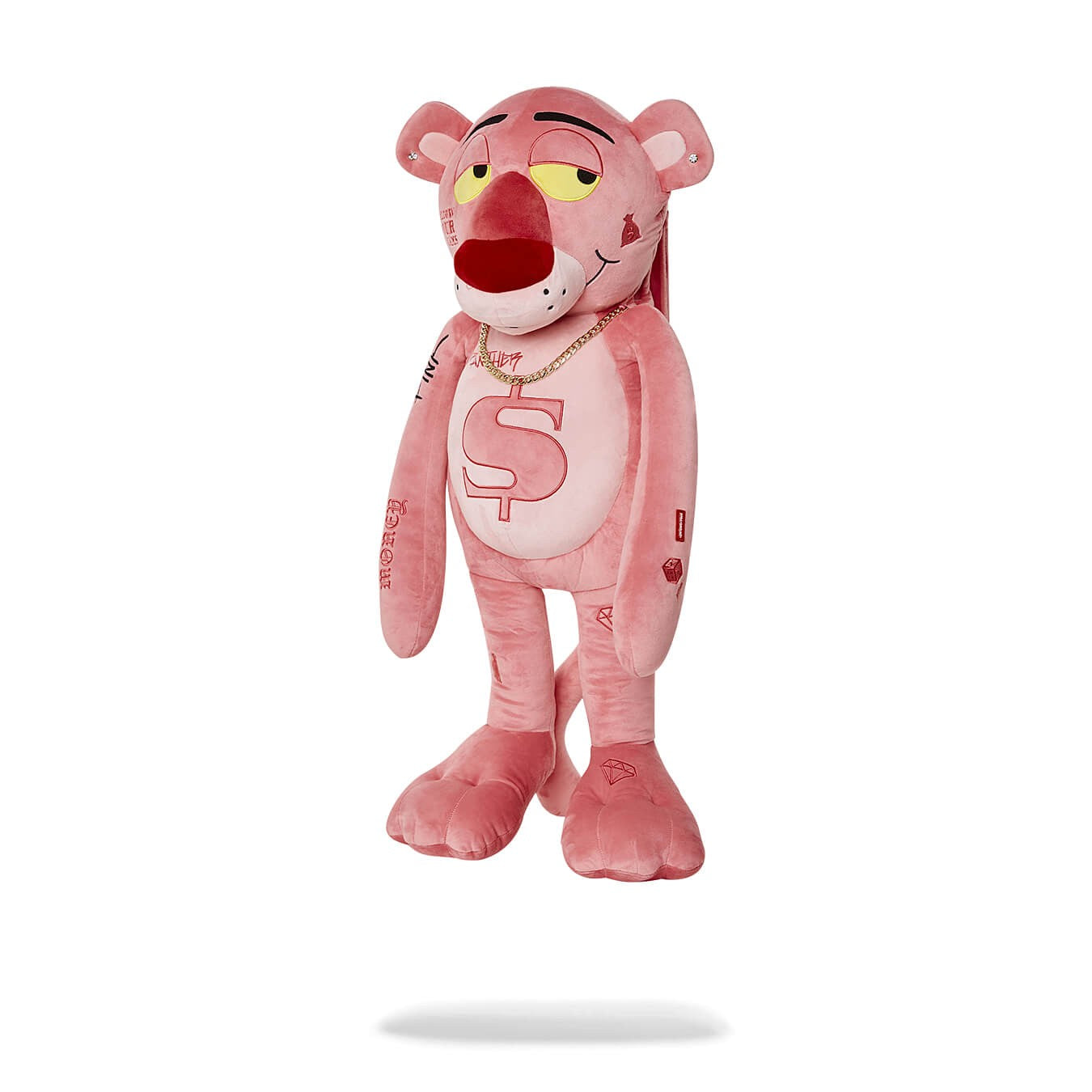 Sprayground Pink Panther Up To No Good Teddy (Money)Bear Backpack Pink