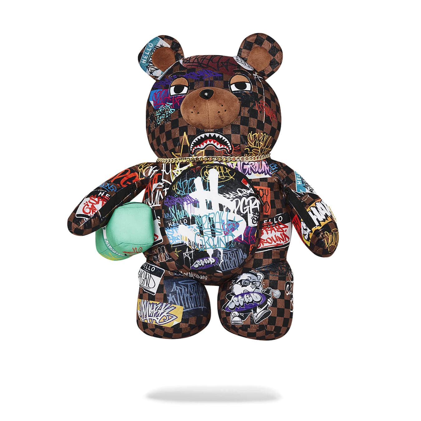 Sprayground Sharks In Paris The Rizz Moneybear Teddybear Backpack Brown