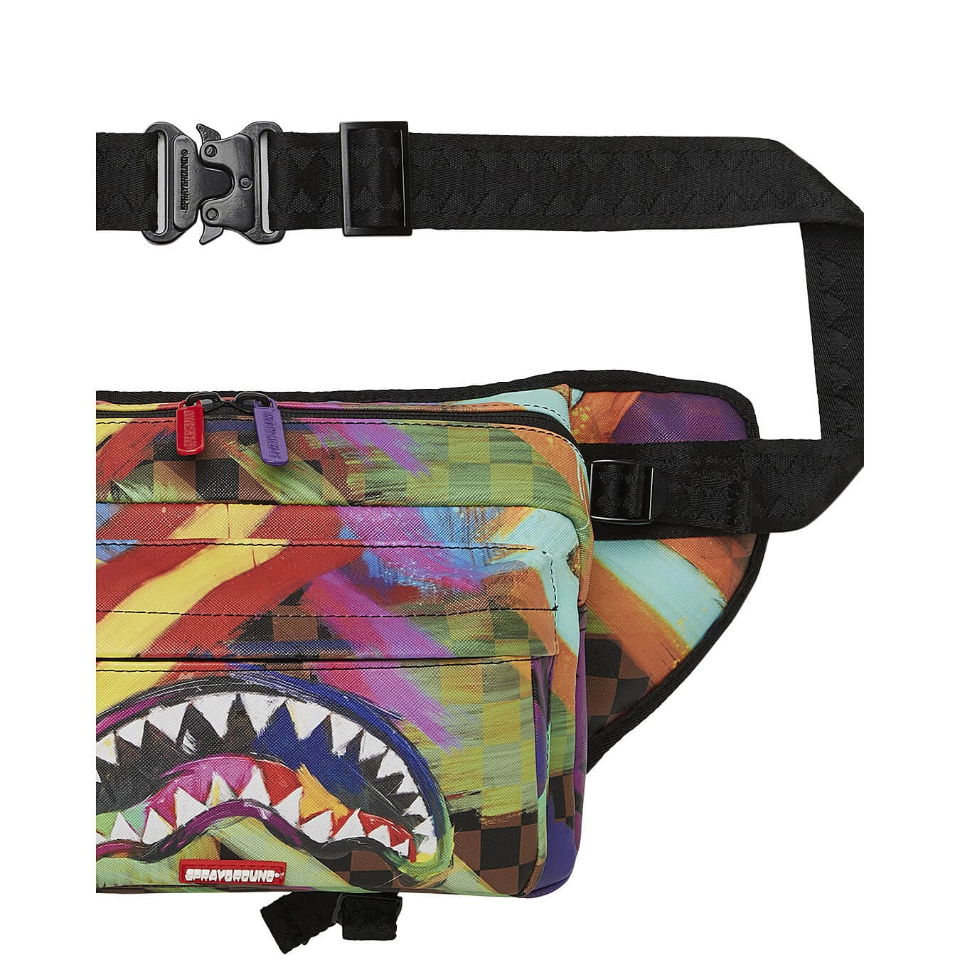 Sprayground Sharks In Paris City Streaks Cargo Crossbody Multi