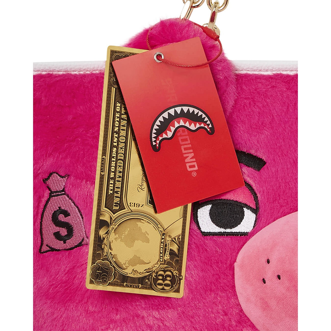 Sprayground Plush Moneybear Tote (Pink) Pink