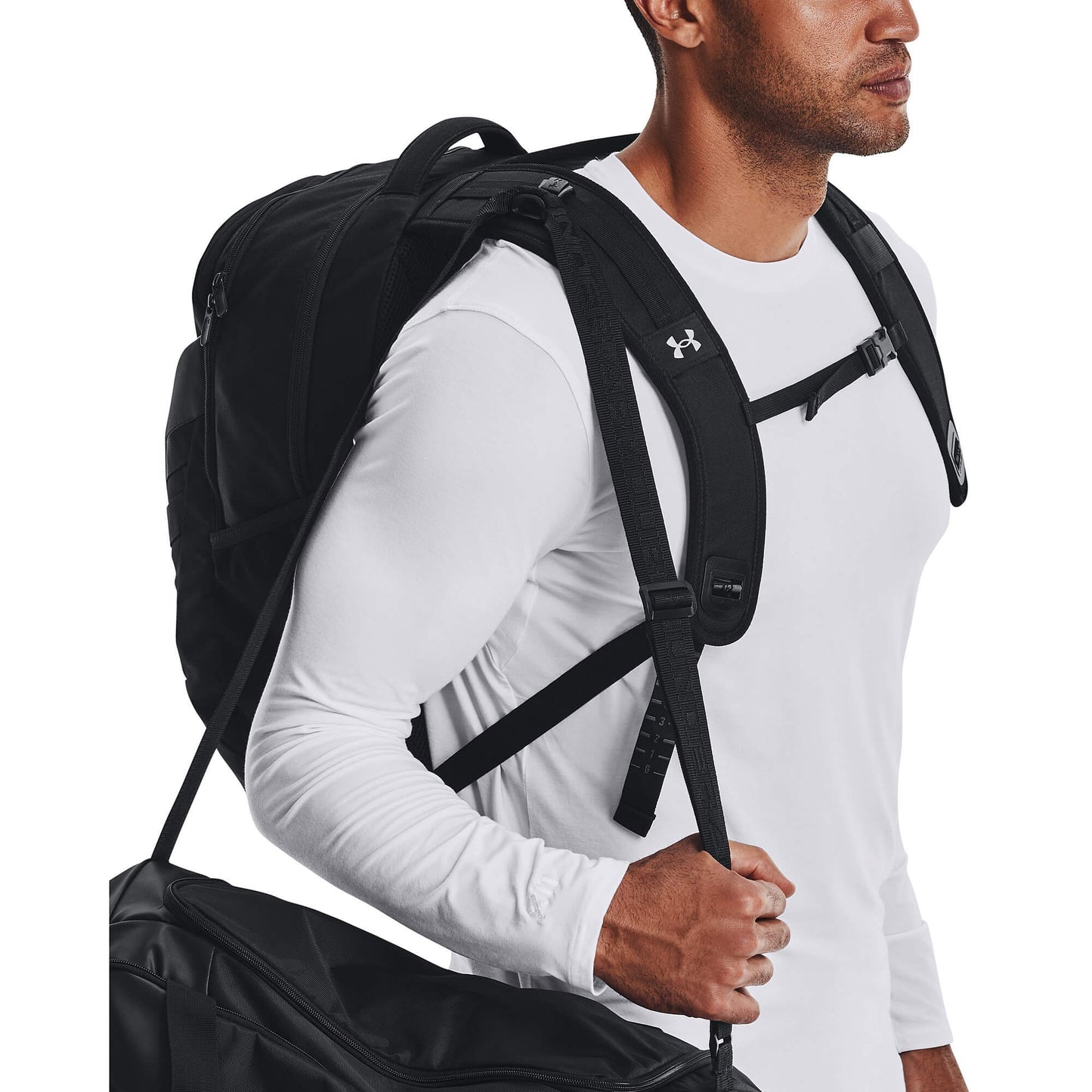 Under Armour UA Hustle Pro Backpack Black/Metallic Silver