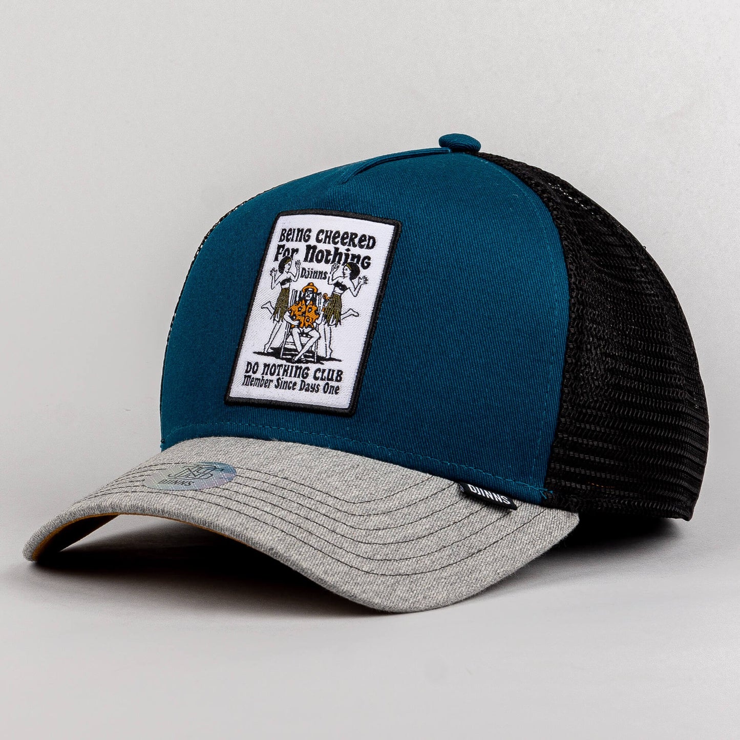 DJINN'S Trucker Cap HFT Being Cheered Petrol/Heather Grey