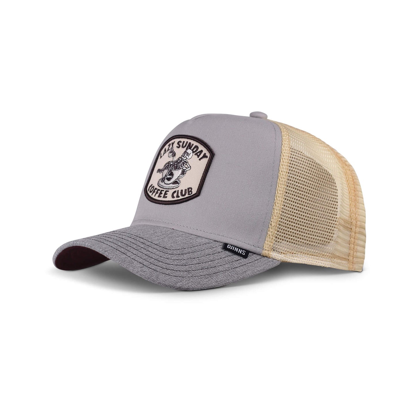 DJINN'S Trucker Cap HFT Coffee Club Grey/Heather Grey