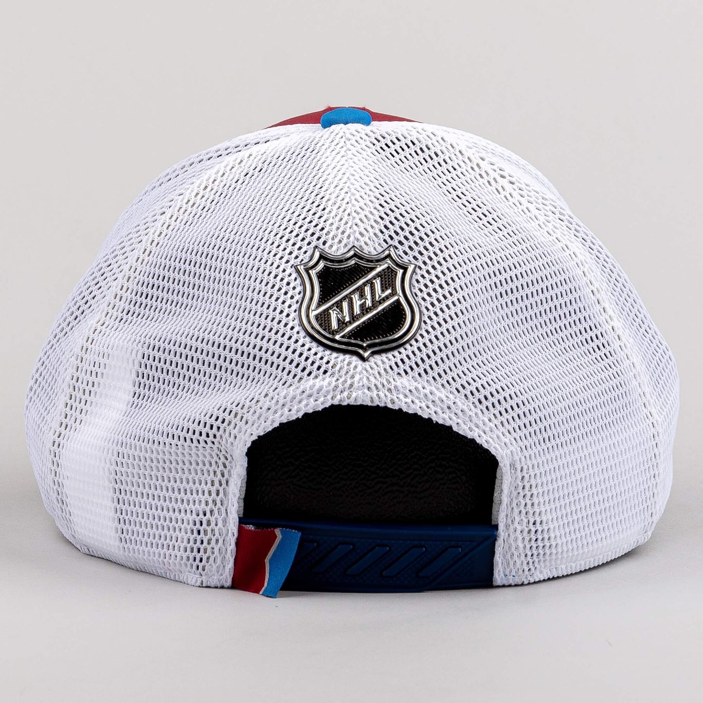 Fanatics NHL Draft Cap Colorado Avalanche Authentic Pro Draft Structured Trucker-Podium Aviator Blue/White