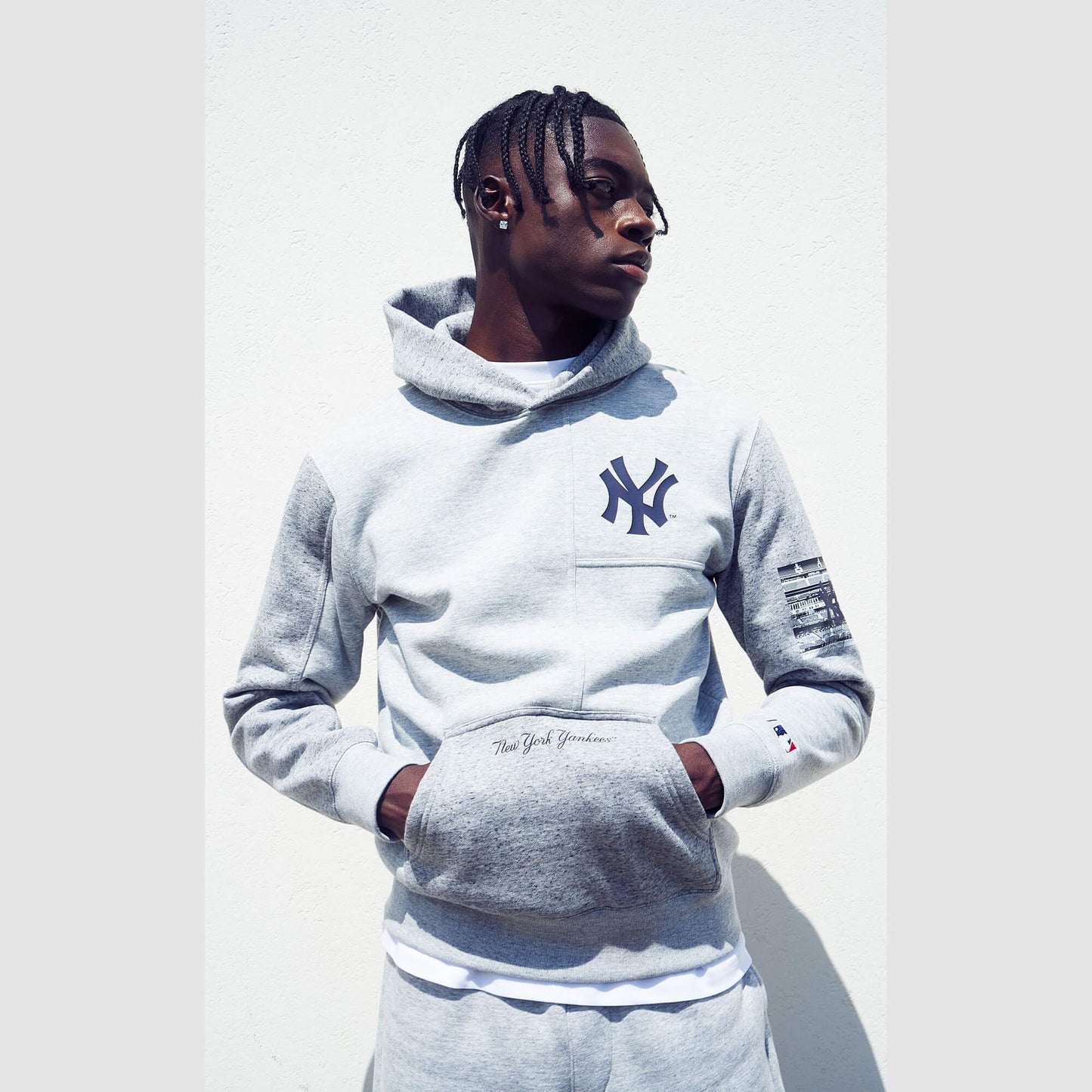 Champion MLB Roc Hooded Sweatshirt Grey