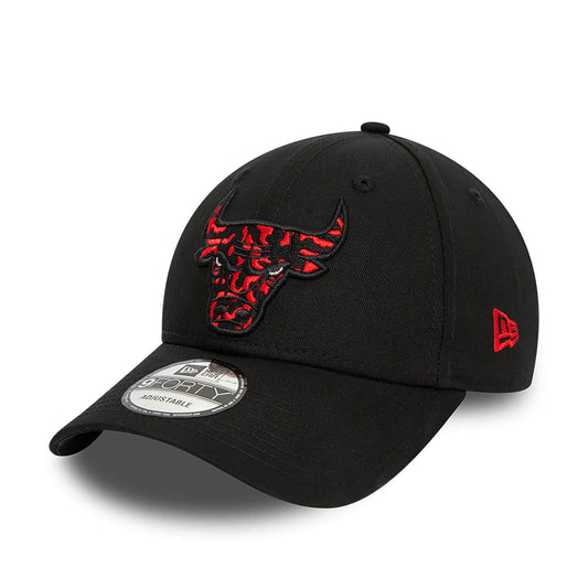 New Era NBA Chicago Bulls Seasonal Infill Black 9FORTY Adjustable Cap