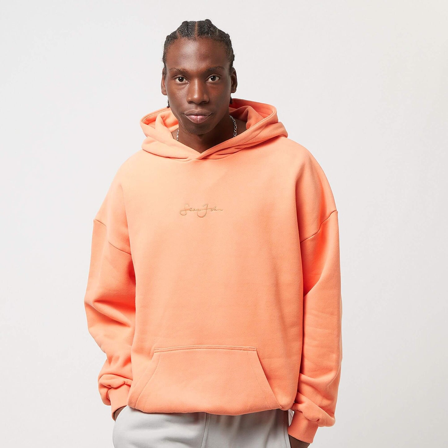 Mikina s kapucňou Sean John SJ Script Logo Backprint Peached Hoodie oranžová