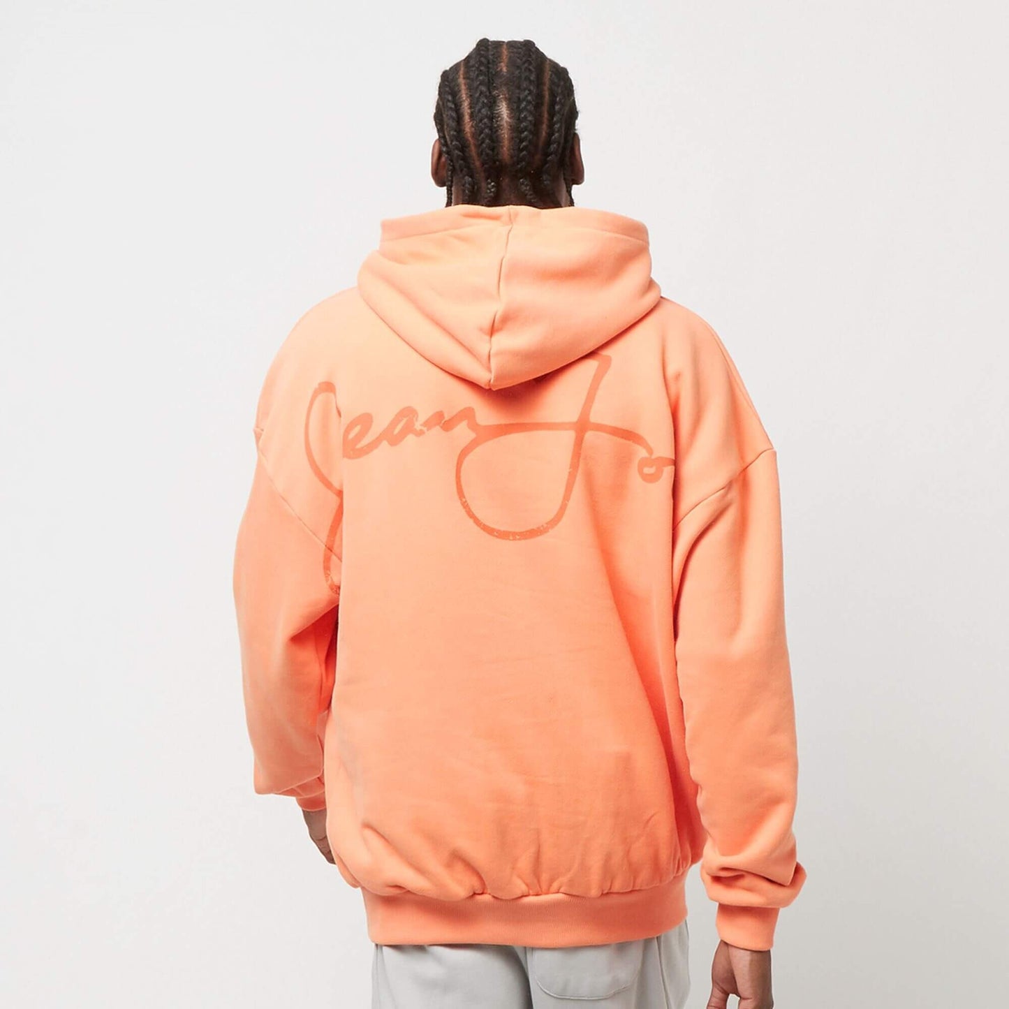 Mikina s kapucňou Sean John SJ Script Logo Backprint Peached Hoodie oranžová