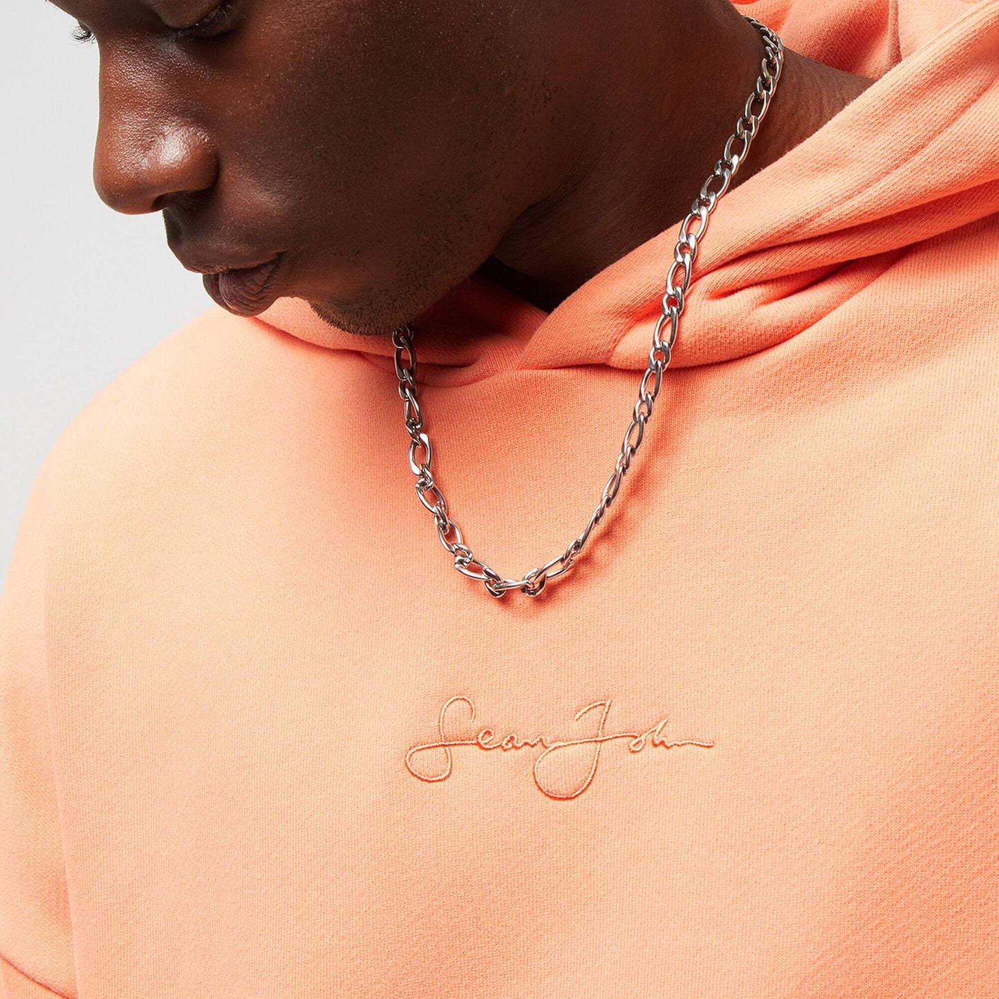 Mikina s kapucňou Sean John SJ Script Logo Backprint Peached Hoodie oranžová