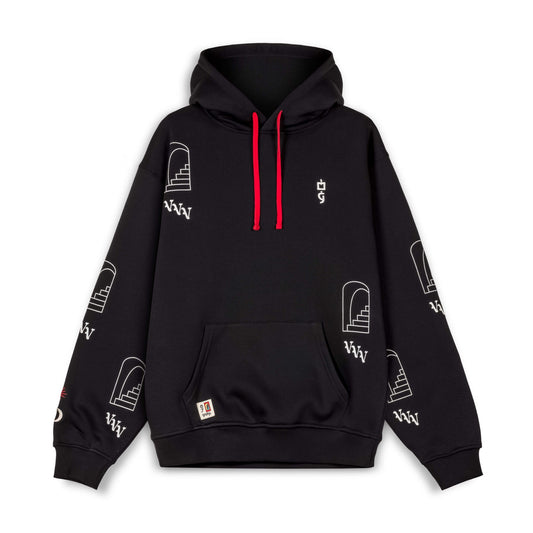 GRIMEY WEAR VITA DEORUM (GRMY X OJ) VINTAGE HOODIE BLACK