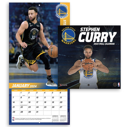 TURNER SPORTS NBA 2024 (30x60 cm) WALL CALENDAR GOLDEN STATE WARRIORS STEPHEN CURRY