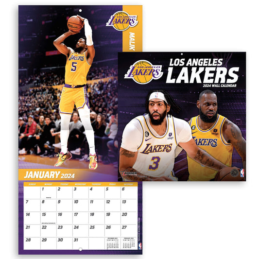 TURNER SPORTS NBA 2024 (30x60 cm) WALL CALENDAR LOS ANGELES LAKERS