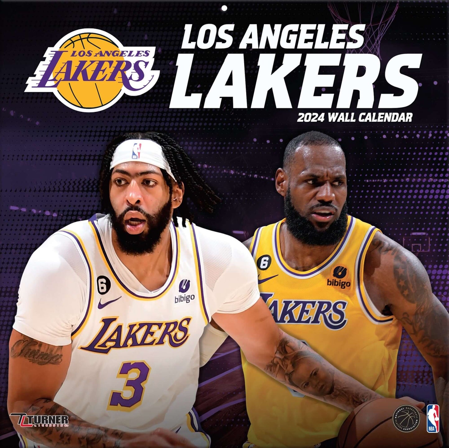 TURNER SPORTS NBA 2024 (30x60 cm) WALL CALENDAR LOS ANGELES LAKERS