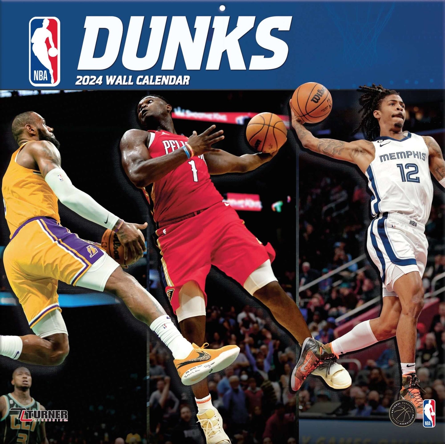 TURNER SPORTS NBA 2024 (30x60 cm) WALL CALENDAR NBA DUNKS