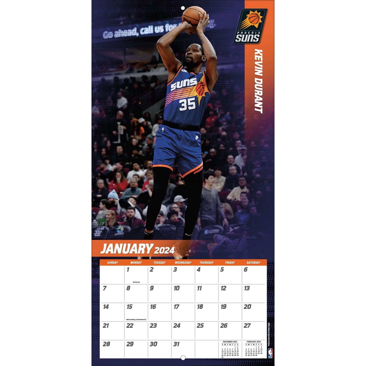 TURNER SPORTS NBA 2024 (30x60 cm) WALL CALENDAR NBA ELITE