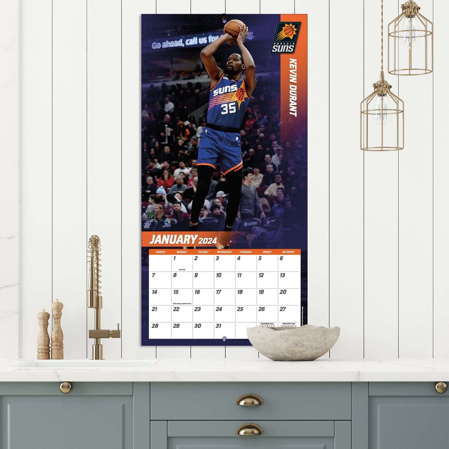 TURNER SPORTS NBA 2024 (30x60 cm) WALL CALENDAR NBA ELITE