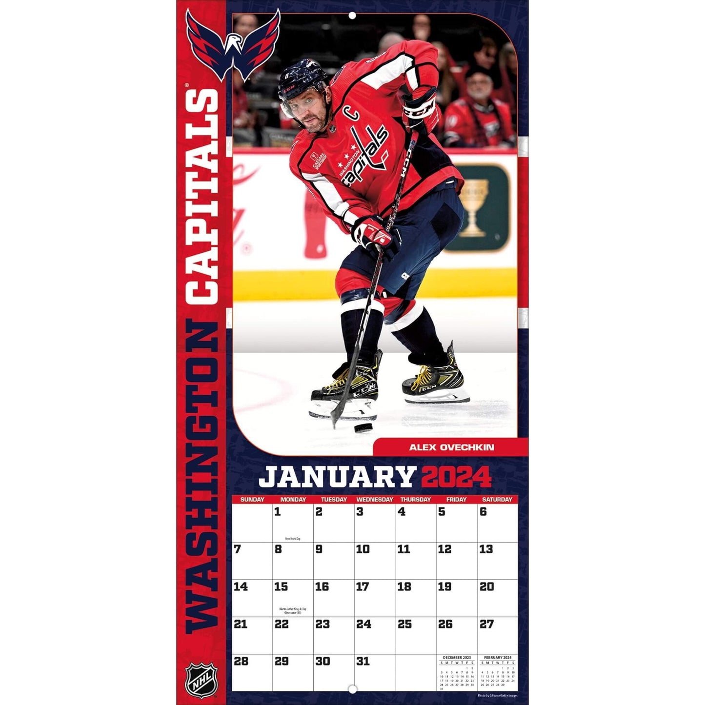 TURNER SPORTS NHL 2024 (30x60 cm) WALL CALENDAR NHL ELITE